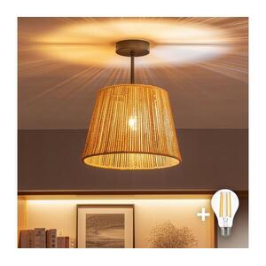 Brilagi - LED felületre szerelhető csillár CERIA BOHO 1xE27/60W/230V Ø 28 cm fekete/barna BG3989+EG781111 kép