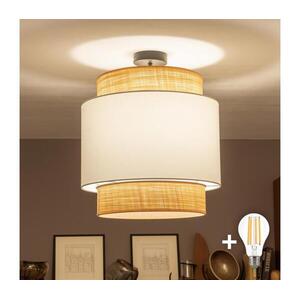 Brilagi - CERIA LED felületre szerelhető csillár 1xE27/60W/230V átmérő 40 cm fekete/bézs/fehér BG3989+EG781086 kép