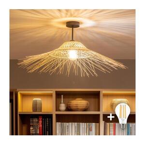 Brilagi - LED felületre szerelhető csillár CERIA BOHO 1xE27/60W/230V átm. 70 cm fekete/bézs BG3989+EG781124 kép