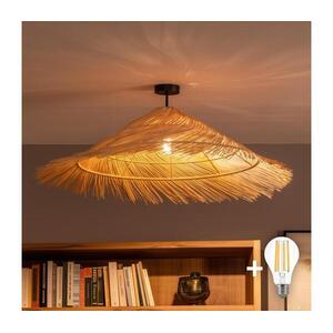 Brilagi - LED felületre szerelhető csillár CERIA BOHO 1xE27/60W/230V átm. 100 cm fekete/bézs BG3989+EG781137 kép
