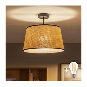 Brilagi - CERIA LED felületre szerelt csillár 1xE27/60W/230V átm. 35 cm fekete/bézs BG3989+EG781083 kép
