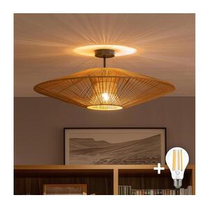 Brilagi - LED felületre szerelhető csillár CERIA BOHO 1xE27/60W/230V átm. 70 cm fekete/barna BG3989+EG781104 kép