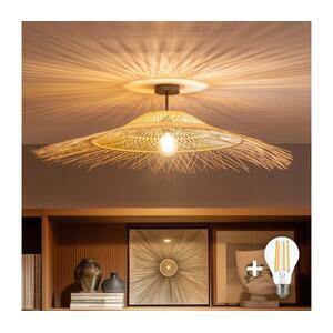 Brilagi - LED felületre szerelhető csillár CERIA BOHO 1xE27/60W/230V átm. 100 cm fekete/bézs BG3989+EG781125 kép