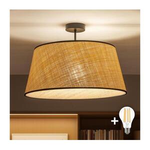 Brilagi - LED felületre szerelhető csillár CERIA 1xE27/60W/230V átm. 50 cm fekete/bézs BG3989+EG781084 kép