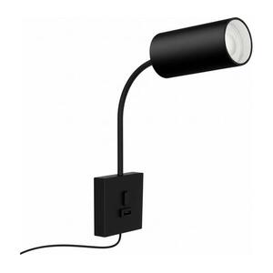 08295L - PUNTO fali lámpa USB-porttal 1xGU10/9W/230V fekete 08295L kép
