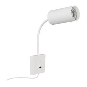 08296L - Fali lámpa USB-csatlakozóval PUNTO 1xGU10/9W/230V fehér 08296L kép