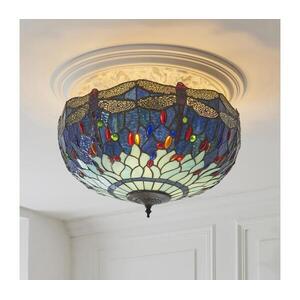 Endon 111899 - Elegáns Tiffany DRAGONFLY mennyezeti lámpa, 3xE27/10W/230V, átmérő 50 cm 111899 kép