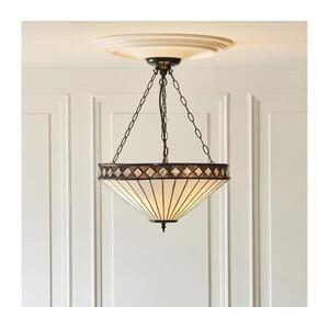 Endon 111871 - Tiffany FARGO láncos csillár 3xE27/10W/230V Ø 50 cm 111871 kép