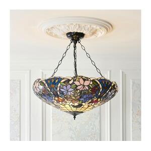 Endon 111887 - Láncos Tiffany SULLIVAN csillár 3xE27/10W/230V, átm. 57 cm 111887 kép