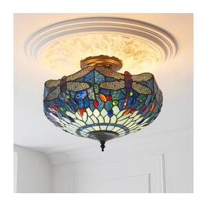 Endon 111897 - Felületre szerelhető Tiffany DRAGONFLY csillár 3xE27/10W/230V, átmérő 41 cm 111897 kép