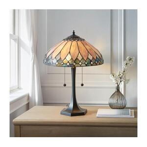 Endon 112183 - Asztali lámpa Tiffany BROOKLYN 2xE14/10W/230V átm. 40 cm 112183 kép