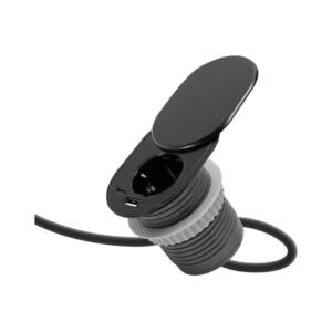 Beépíthető dugalj csúsztatható fedéllel, 1× hálózati aljzat + USB-C + USB-A, fekete 20463BK kép