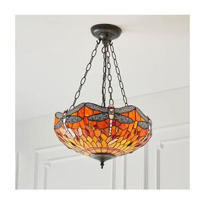 Endon 64076 - Tiffany DRAGONFLY láncos csillár 3xE27/60W/230V átm. 41 cm 64076 kép