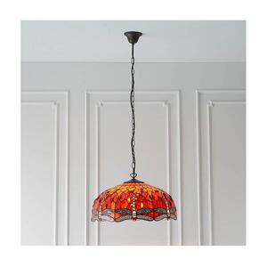 Endon 64082 - Tiffany DRAGONFLY láncos csillár, 3x E27/60W/230V, átmérő 50 cm 64082 kép
