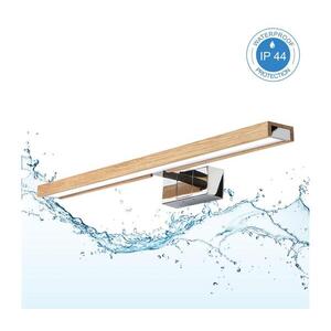 Brilagi-LED Fürdőszobai tükörvilágítás 3 az 1-ben WOODY MIRROR LED/12W/230V 60 cm IP44 króm/tölgy 8590828039266 kép