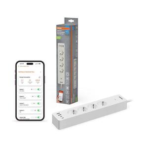 Osram - SMART+ 4 aljzatos hosszabbító, F típus + 2x USB-A + 2x USB-C Wi-Fi 4099854418198 kép