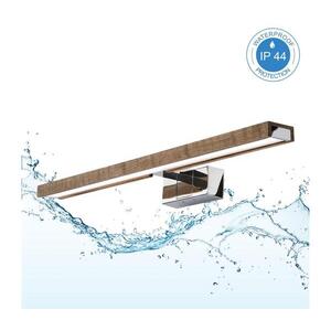 Brilagi -LED Fürdőszobai LED tükörvilágítás 3 az 1-ben WOODY MIRROR LED/12W/230V IP44 króm/tölgy-dió 8590828018216 kép