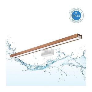 Brilagi - LED fürdőszobai tükörvilágítás 3 az 1-ben WOODY MIRROR LED/15W/230V IP44 fehér/tölgy-cseresznye 8590828018308 kép
