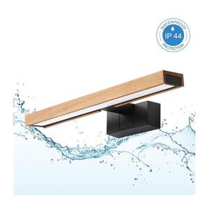 Brilagi - WOODY MIRROR 3 az 1-ben fürdőszobai LED tükörvilágítás LED/8W/230V IP44 fekete/tölgy 8590828018162 kép