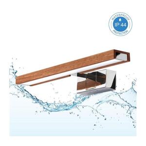 Brilagi-LED 3 az 1-ben WOODY MIRROR fürdőszobai tükörvilágítás LED/8W/230V IP44 króm/tölgy-cseresznye 8590828018148 kép
