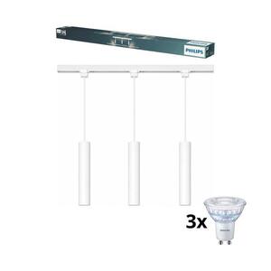Philips - LED dimmelhető függeszték kábelen, EASYLINK sínrendszerben 3xGU10/6, 2W/230V 1 m fehér P7615+3xP4914 kép