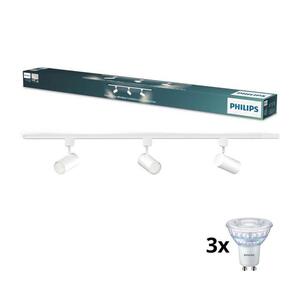 Philips - LED szabályozható sínes spotlámpa EASYLINK 3xGU10/6, 2W/230V 1m fehér P7612+3xP4914 kép