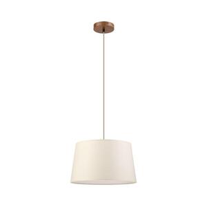 AIDA zsinóros függőlámpa 1xE27/15W/230V átmérő 35 cm tölgy/krémszínű LM-1.98/DĄB RUSTIK/KREM 350 kép