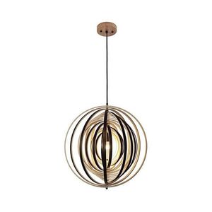 Fa függeszték zsinóron, 1xE27/60W/230V, átmérő 50 cm, tömör/furnér/kaucsukfa WRE072 kép