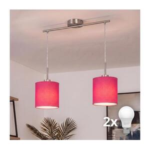 Brilagi - NUBILA LED csillár kábelen 2xE27/60W/230V rózsaszín EG32519+2xBG1577 kép