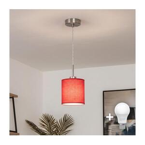 Brilagi - LED csillár zsinóron NUBILA 1xE27/60W/230V átm. 14 cm piros EG32515+BG1578 kép