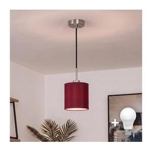 Brilagi-LED kábeles függőlámpa NUBILA 1xE27/60W/230V, átmérő 14 cm, fekete/pompeji vörös EG32517+BG1579 kép