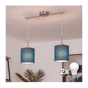 Brilagi - NUBILA LED függőlámpa zsinóron 2xE27/60W/230V sötétkék EG32519+2xBG1575 kép