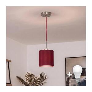 Brilagi - LED csillár kábelen NUBILA 1xE27/60W/230V átm. 14 cm pompeji vörös EG32516+BG1579 kép