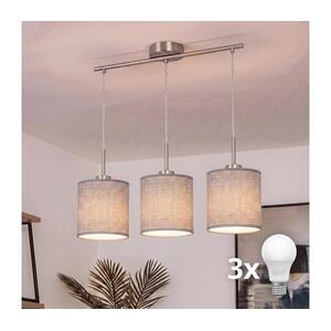 Brilagi - NUBILA LED kábeles csillár 3xE27/60W/230V szürke EG32521+3xBG1582 kép