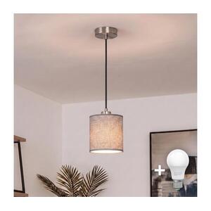 Brilagi - NUBILA LED kábeles függeszték 1xE27/60W/230V, átm. 14 cm, fekete/szürke EG32517+BG1582 kép