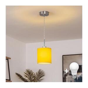 Brilagi - LED csillár zsinóron NUBILA 1xE27/60W/230V Ø 14 cm sárga EG32515+BG2452 kép