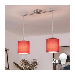 Brilagi - NUBILA LED csillár kábellel 2xE27/60W/230V piros EG32519+2xBG1578 kép