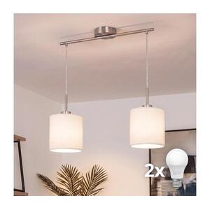 Brilagi - LED csillár zsinóron NUBILA 2xE27/60W/230V fehér EG32519+2xBG1586 kép