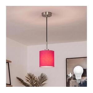 Brilagi - NUBILA LED függeszték zsinóron 1xE27/60W/230V átm. 14 cm fekete/rózsaszín EG32517+BG1577 kép