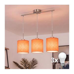 Brilagi - LED csillár kábelen NUBILA 3xE27/60W/230V narancssárga EG32521+3xBG2453 kép