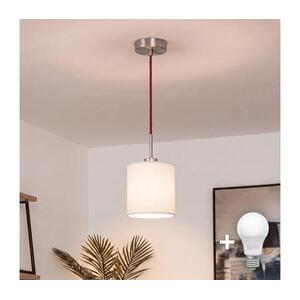 Brilagi - LED függeszték zsinóron NUBILA 1xE27/60W/230V átm. 14 cm piros/fehér EG32516+BG1586 kép