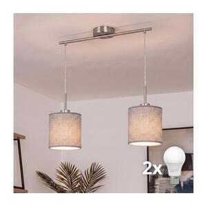 Brilagi - LED csillár kábellel NUBILA 2xE27/60W/230V szürke EG32519+2xBG1582 kép