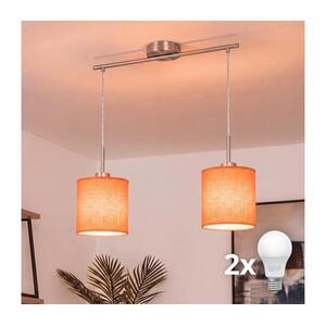 Brilagi - NUBILA LED csillár kábelen 2xE27/60W/230V narancssárga EG32519+2xBG2453 kép