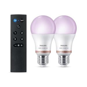 SZETT 2x LED RGB dimmelhető izzó Philips SMART A60 E27/8, 5W/230V 2200-6500K + távirányító 8721103160102 kép