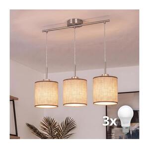Brilagi - LED csillár kábellel NUBILA 3xE27/60W/230V barna EG32521+3xBG1583 kép
