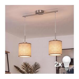 Brilagi - LED függeszték kábelen NUBILA 2xE27/60W/230V barna EG32519+2xBG1583 kép