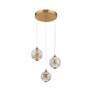 Globo 16047-3H - VIRINA kábeles LED függeszték LED/24W/230V 3000K aranyszínű 16047-3H kép