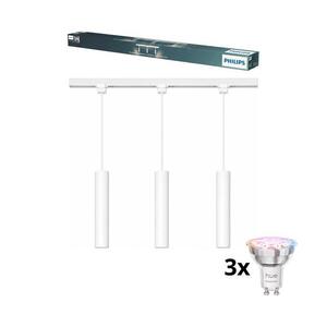 Philips - LED dimmelhető függeszték kábelen, EASYLINK sínrendszerhez 3xGU10/4, 7W/230V 1m fehér P7615+3xP7029 kép
