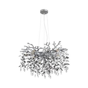 Globo 64138H2S - QUEENA kábeles csillár 10xE14/40W/230V ezüstszínű 64138H2S kép