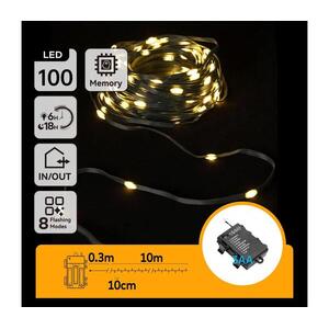B.V. kültéri LED karácsonyi fényfüzér 100 LED, 8 funkció, 10, 3m, IP44, meleg B10303K1J kép